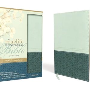 NIV, Real-Life Devotional Bible for Women, Compact, Leathersoft, Teal: Insights for Everyday Life