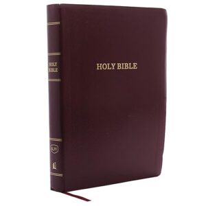 KJV Holy Bible: Giant Print with 53,000 Cross References, Burgundy Leather-look, Red Letter, Comfort Print: King James Version