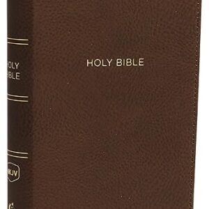 NKJV, Reference Bible, Compact Large Print, Leathersoft, Brown, Red Letter, Comfort Print: Holy Bible, New King James Version