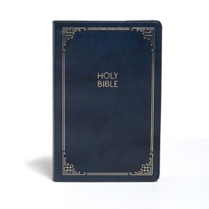 KJV Large Print Personal Size Reference Bible, Navy Leathertouch, Red Letter, Pure Cambridge Text, Presentation Page, Cross-References, Full-Color Maps, Easy-to-Read Bible MCM Type