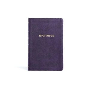 KJV Thinline Bible, Purple LeatherTouch, Red Letter, Pure Cambridge Text, Presentation Page, Full-Color Maps, Easy-to-Read Bible MCM Type