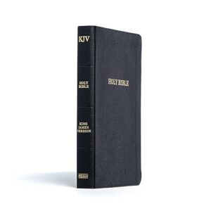 KJV Thinline Reference Bible, Black LeatherTouch, Red Letter, Pure Cambridge Text, Presentation Page, Cross-References, Full-Color Maps, Easy-to-Read Bible MCM Type