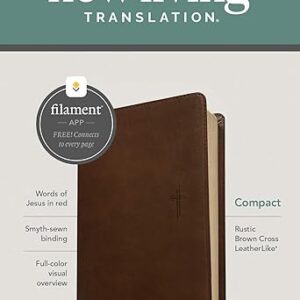 NLT Compact Bible, Filament Enabled (LeatherLike, Rustic Brown, Red Letter)