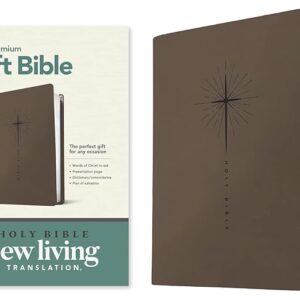 Premium Gift Bible NLT (LeatherLike, Star Cross Taupe, Red Letter)