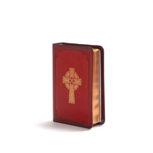 KJV Large Print Compact Reference Bible, Celtic Cross Crimson LeatherTouch, Red Letter, Pure Cambridge Text, Presentation Page, Cross-References, Full-Color Maps, Easy-to-Read Bible MCM Type