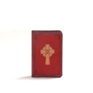 KJV Large Print Compact Reference Bible, Celtic Cross Crimson LeatherTouch, Red Letter, Pure Cambridge Text, Presentation Page, Cross-References, Full-Color Maps, Easy-to-Read Bible MCM Type