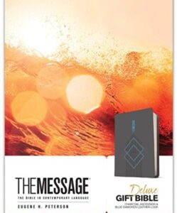 The Message Deluxe Gift Bible, LeatherLike, Charcoal Ascension and Blue Diamonds