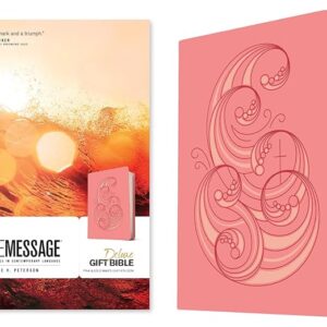 The Message Deluxe Gift Bible (Leather-Look, Pink and Gold Waves): The Bible in Contemporary Language