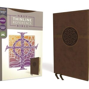 NRSV, Thinline Reference Bible, Leathersoft, Brown, Comfort Print