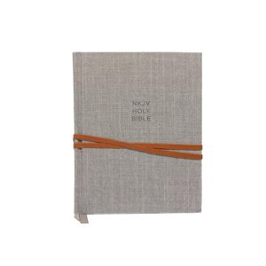 NKJV, Journal the Word Reference Bible, Cloth over Board, Gray, Red Letter, Comfort Print: Let Scripture Explain Scripture. Reflect on What You Learn