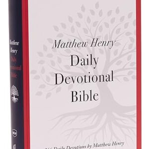 NKJV, Matthew Henry Daily Devotional Bible, Hardcover, Red Letter, Comfort Print: 366 Daily Devotions by Matthew Henry