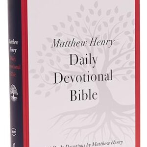 NKJV, Matthew Henry Daily Devotional Bible, Hardcover, Red Letter, Thumb Indexed, Comfort Print: 366 Daily Devotions by Matthew Henry