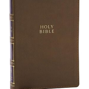 KJV Holy Bible: Compact Bible with 43,000 Center-Column Cross References, Brown Leathersoft, Red Letter, Comfort Print: King James Version