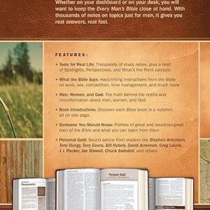 Every Man’s Bible NIV, Deluxe Journeyman Edition (LeatherLike, Tan) – Study Bible for Men with Study Notes, Book Introductions, and 44 Charts