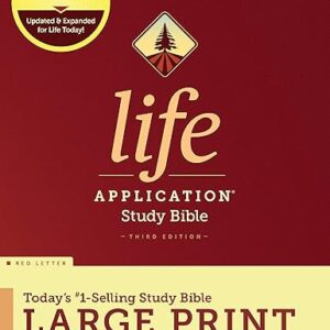 Tyndale NIV Life Application Study Bible, Third Edition, Large Print (Hardcover, Red Letter) – New International Version – Large Print Study Bible for Enhanced Readability