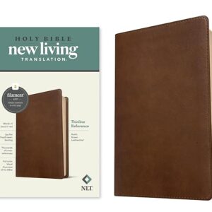 NLT Thinline Reference Bible, Filament Enabled (LeatherLike, Rustic Brown): Includes Free Access to the Filament Bible App Delivering Study Notes, Devotionals, Worship Music, and Video