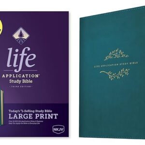 NKJV Life Application Study Bible, Third Edition, Large Print (LeatherLike, Teal Blue, Red Letter)