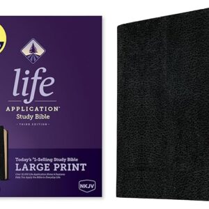 NKJV Life Application Study Bible, Third Edition, Large Print (Bonded Leather, Black, Red Letter)