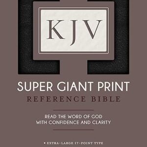 KJV Super Giant Print Reference Bible (Imitation Leather, Black, Red Letter)